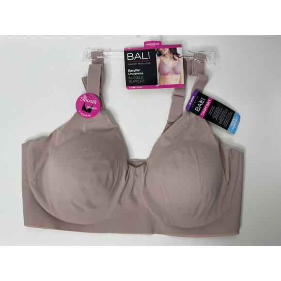 Bali Underwire 2 XL Lined Easylite Invisible Support Cool Comfort Bra New NWT - Picture 1 of 11